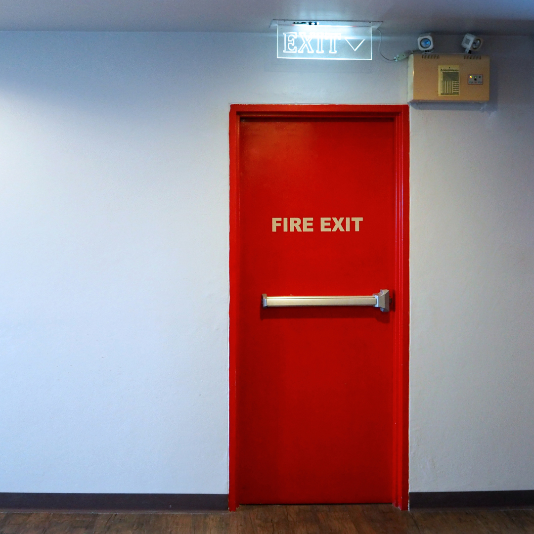 A Fire Door, representing how Expert Security Solutions does ULC Fire Panel monitoring. 